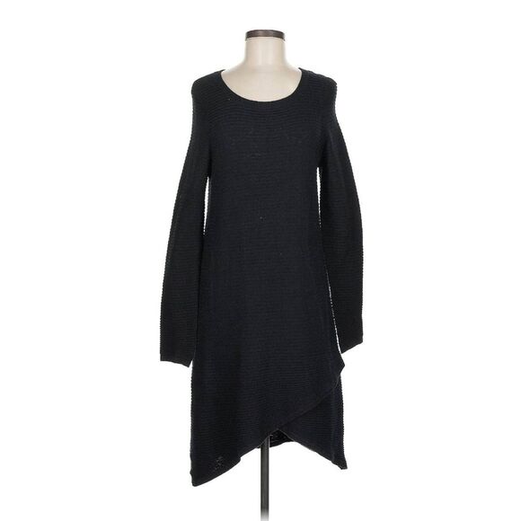 Subtle Luxury Aubrey Faux Wrap Asymmetrical Hem Sweater Dress Sz. M/L - Picture 4 of 8
